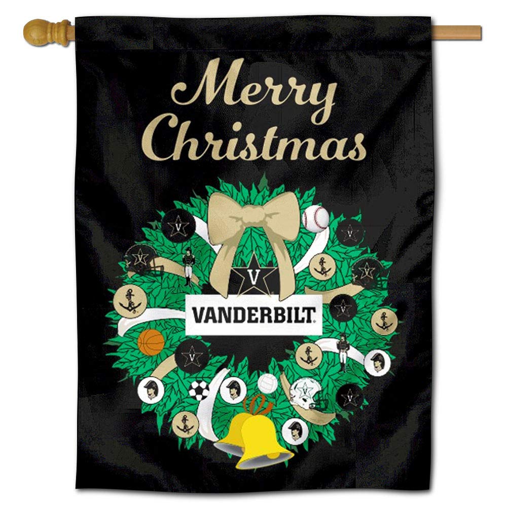 Vanderbilt Commodores Happy Holidays Christmas Banner Flag - Premium College Team Decor for Festive Parties, Home & Office