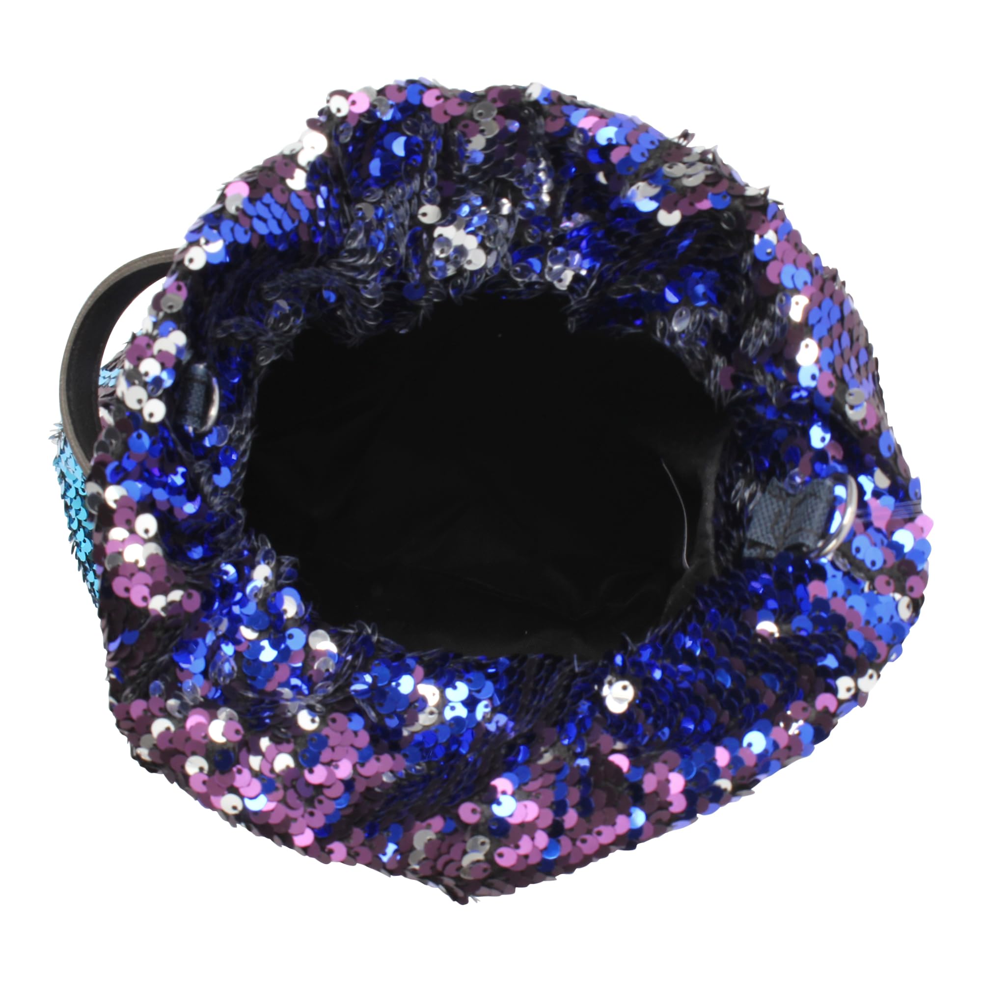 Women's Small Mermaid Sequins Drawstring Bucket Bag with Chain - Crossbody Shoulder Bag & Top Handle Purse for Party, Beach, Travel & Everyday Use