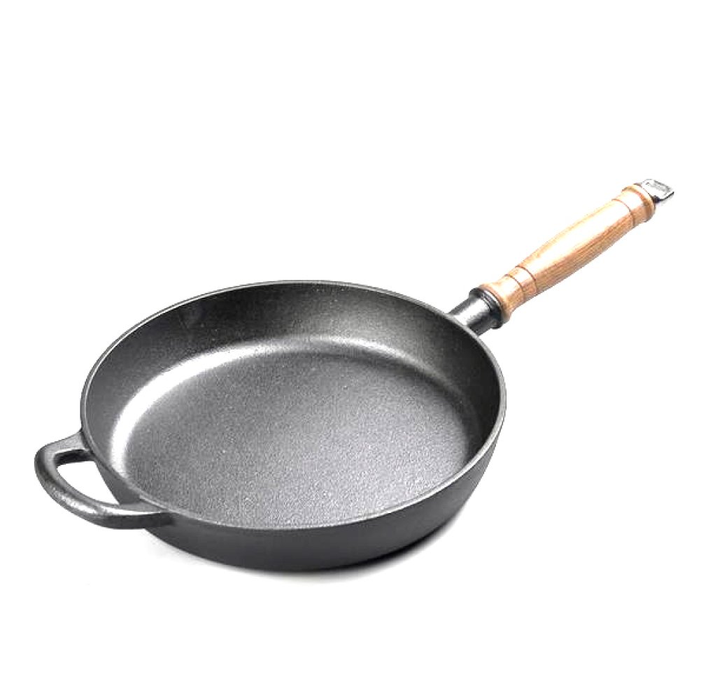 Premium 10-Inch Uncoated Cast Iron Skillet - Non-Stick, Flat Bottom Frying Pan for Steak, Pancakes & Omelets - Perfect for Stovetop, Oven & Camping Cooking