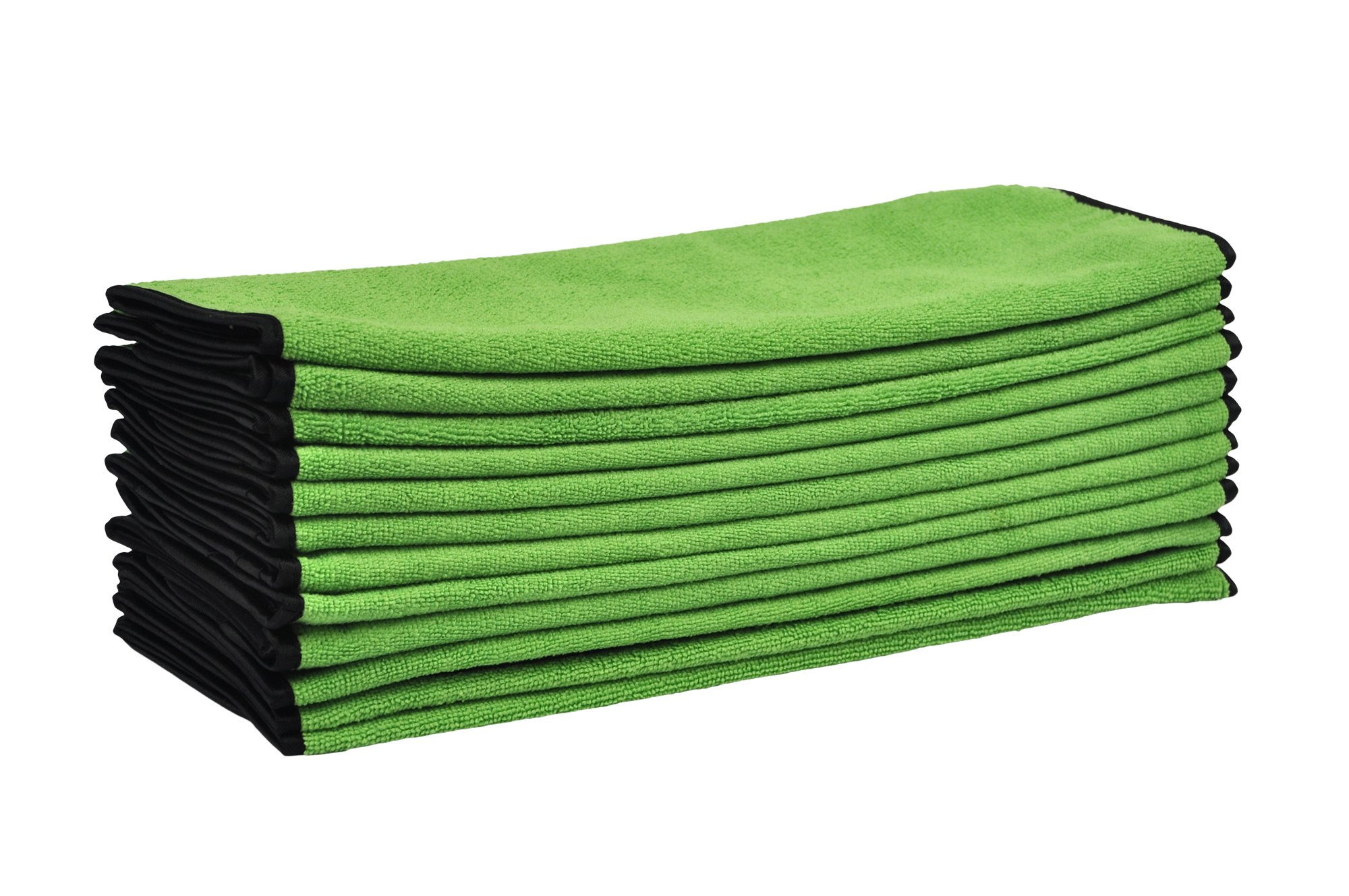 Premium 390GSM Microfiber Towels for Car Detailing - 16x24 Inch Ultra Absorbent Cleaning & Drying Towels (12 Pack) - Perfect for Auto Detailing, Glass Cleaning & Household Use