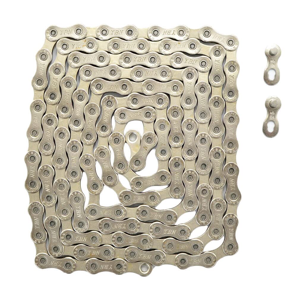 YBN S10E 10-Speed Electric Bike Chain - 136 Links ST2182-N - Compatible with eBikes & Mountain Bikes for Smooth Riding Performance