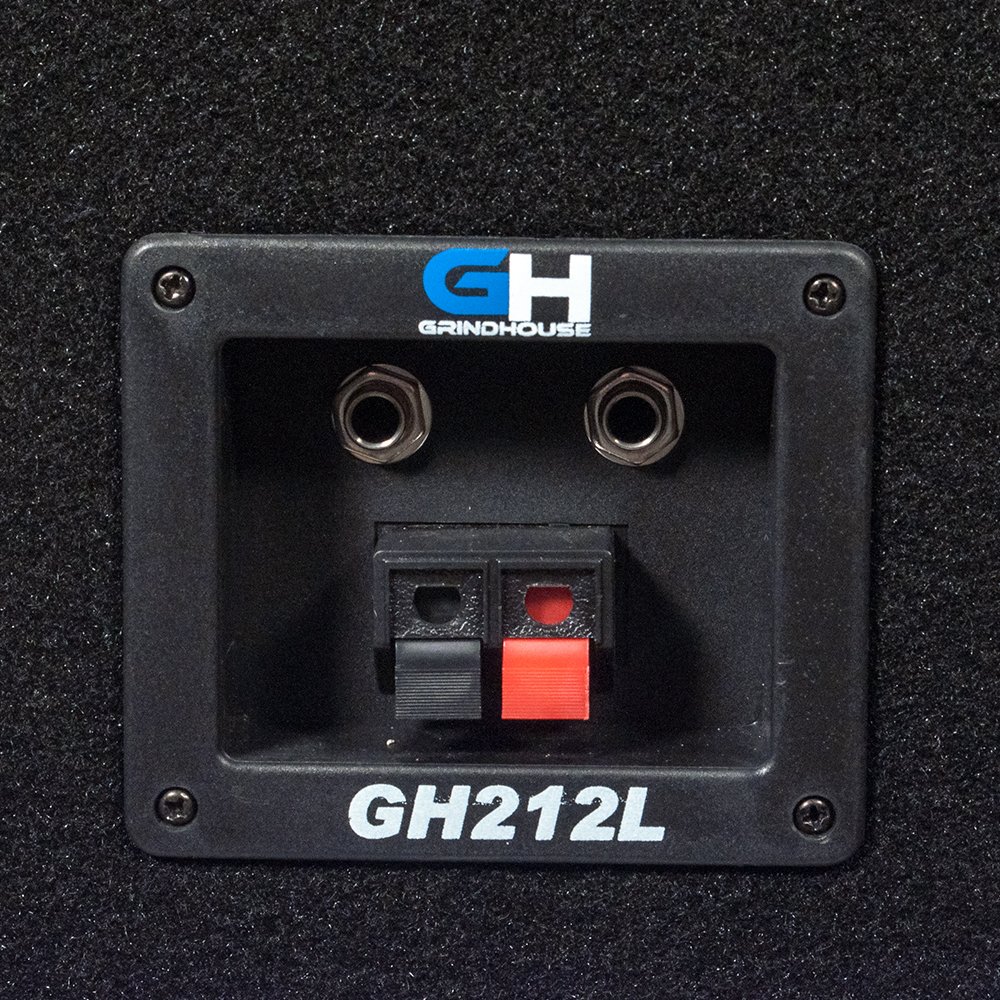 Grindhouse GH212L Passive Dual 12 Inch 2-Way PA/DJ Loudspeaker Cabinet - 1250W Full Range Speaker for Live Sound, Bands, and DJ Performances