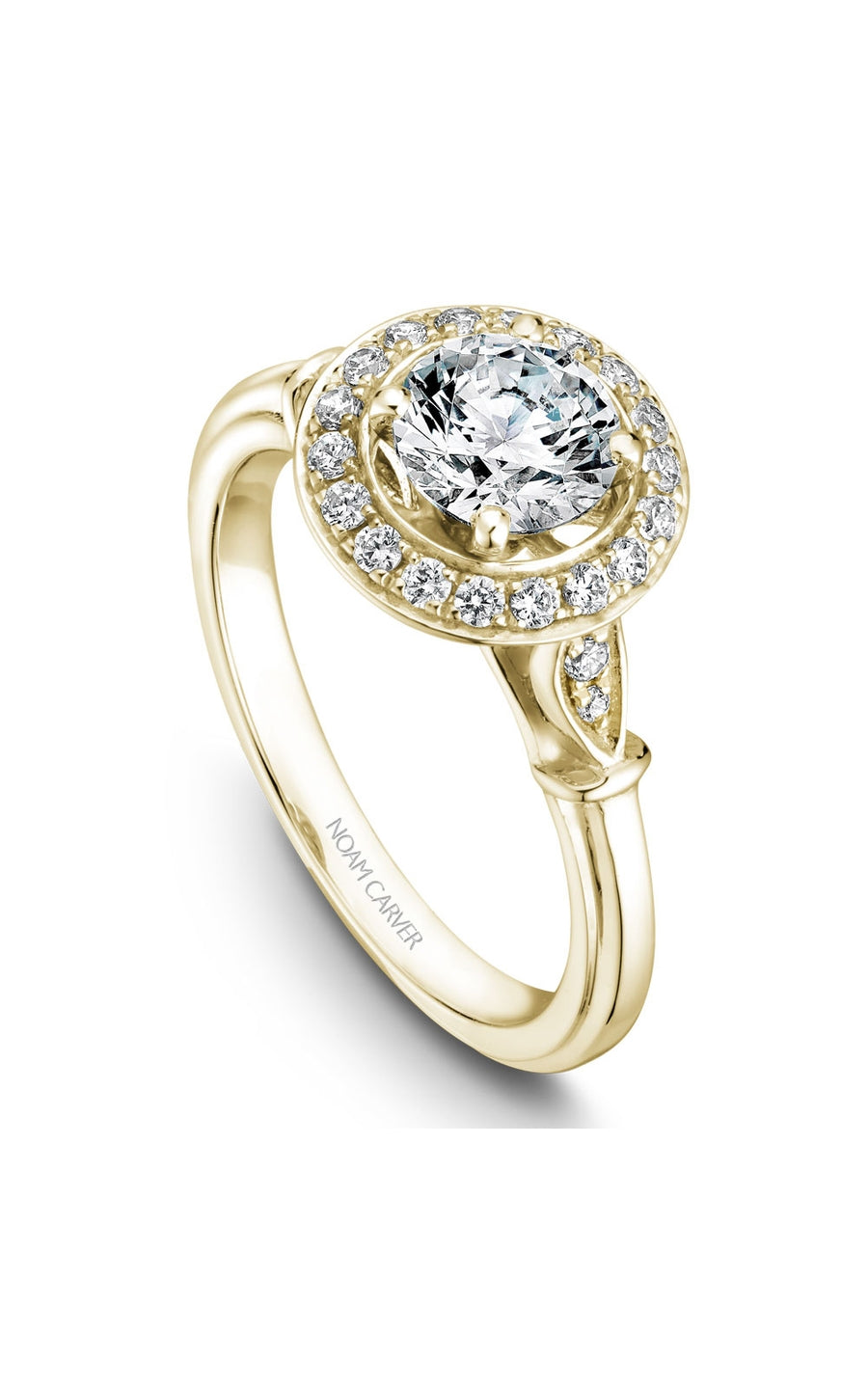 Noam Carver Bridal Engagement Ring B074 01YA - Elegant Solitaire Diamond Ring for Women, 14K White Gold Wedding Band, Perfect for Proposals, Anniversaries & Romantic Occasions