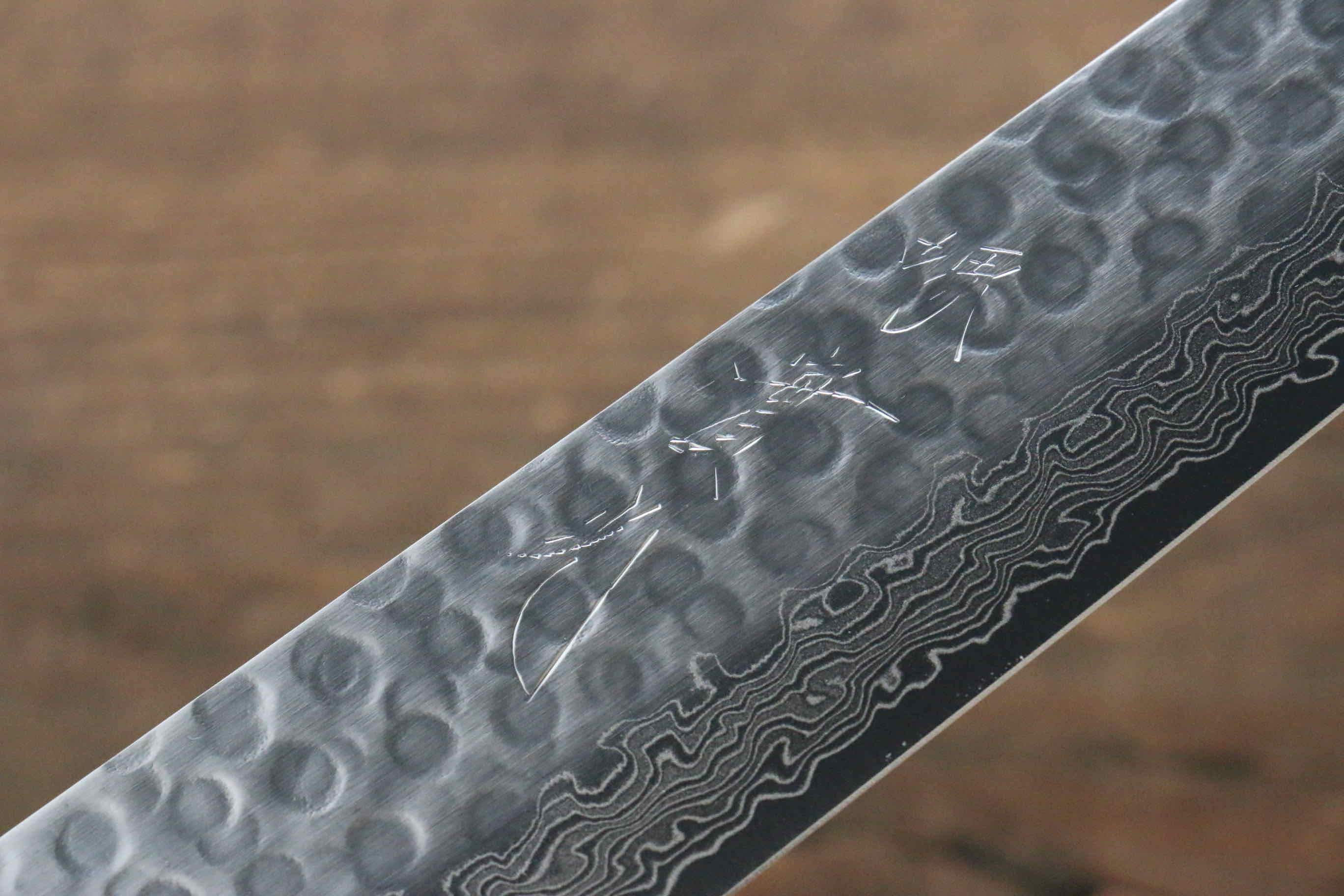 Premium Jikko VG10 17-Layer Japanese Sujihiki Slicing Knife 230mm with Ebony Wood Handle - Perfect for Sushi, Sashimi & Meat Carving
