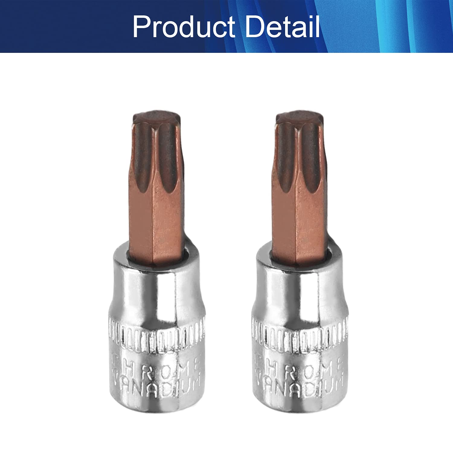 1/4 Inch Drive Torx Bit Socket Set - T40 Standard & Metric Premium S2 Alloy Steel Bits for Automotive, DIY & Mechanical Repairs