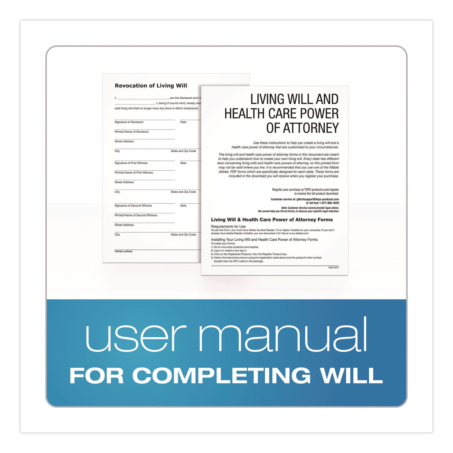 Adams® Living Will and Healthcare Power of Attorney (POA) Form Kit - Legal Document Templates with Step-by-Step Instructions & Digital Download - 8.5
