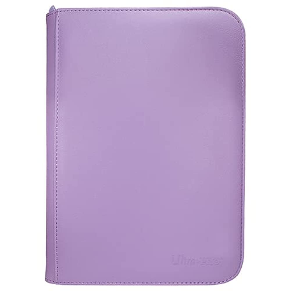 Ultra Pro Zip Binder Pro Vivid 4 Pocket Purple - Premium Card Storage Binder for Collectible Trading Cards, TCG Supplies & Gaming Accessories - Perfect for MTG, Pokemon, Yu-Gi-Oh! & Sports Card Collections