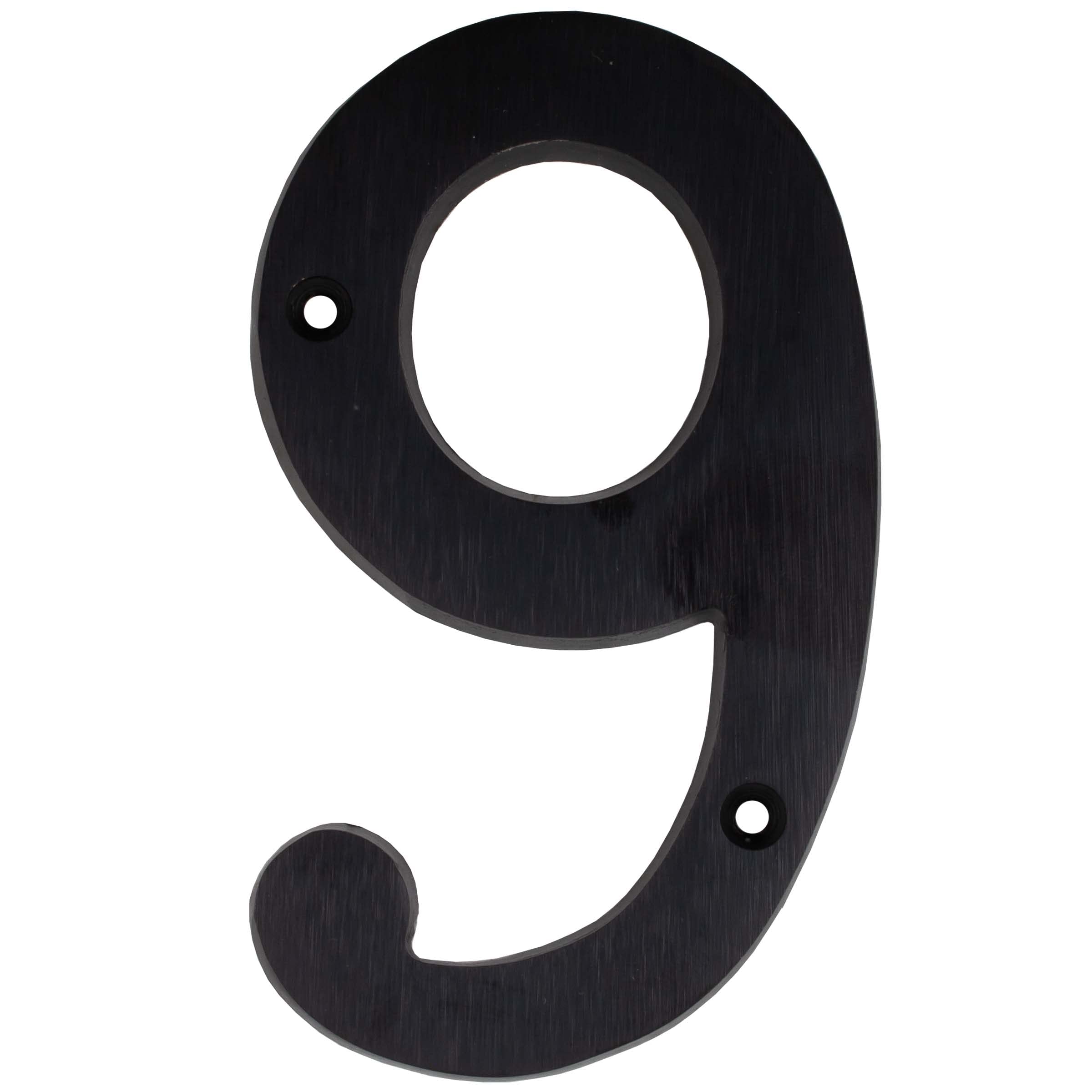 Stone Harbor Heavy-Duty 4-Inch Matte Black House Numbers #9 - Durable Outdoor Address Plaque for Mailbox, Front Door & Fence