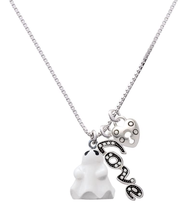 Resin Ghost Love Lock Necklace - 18
