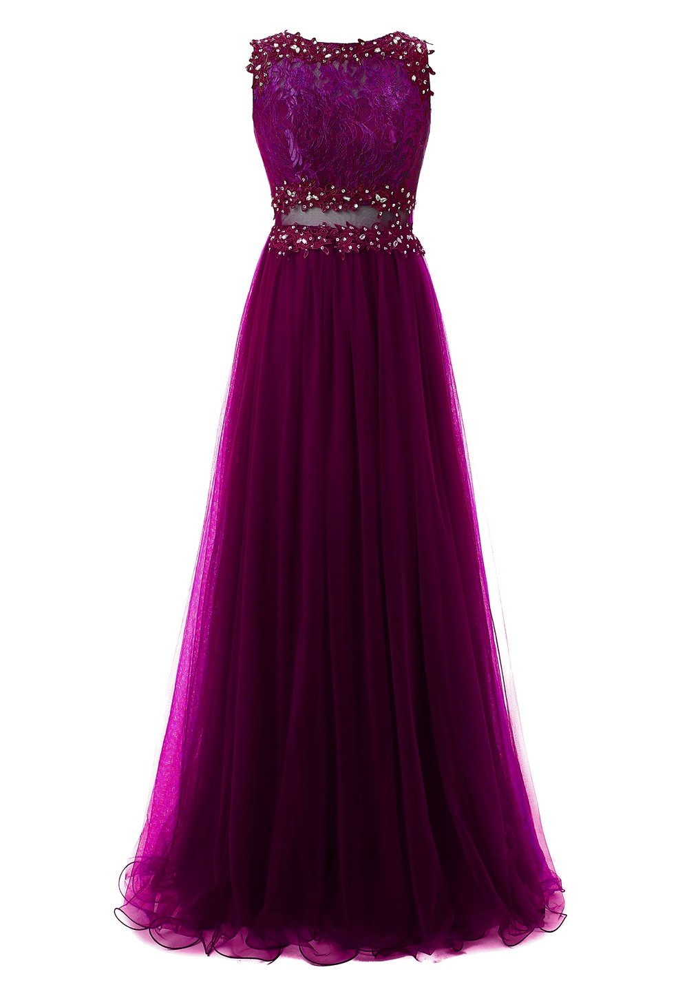 Elegant Tulle Appliqued Prom Dresses for Women - Long Formal Evening Gowns for Homecoming, Wedding & Special Occasions