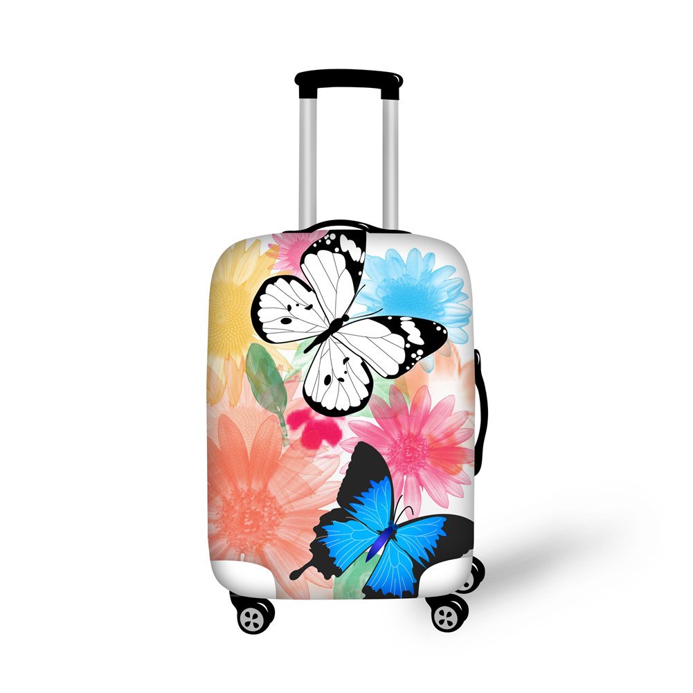 Bigcardesigns Luggage Covers for 26/28/30 Inch Suitcases - Waterproof Travel Bag Protector with Butterfly Design | Perfect for Airplane Check-In & Vacation Trips