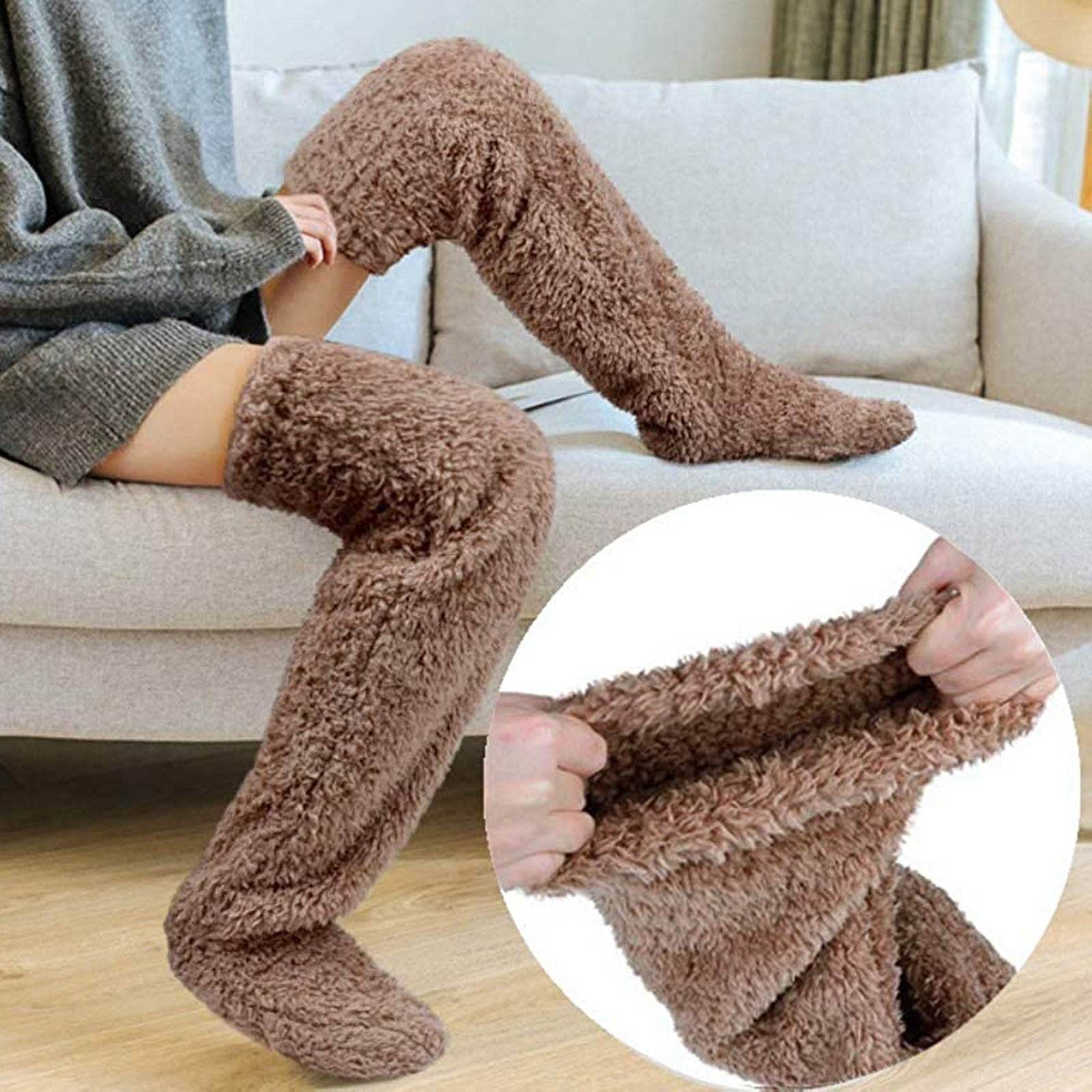 Ultra Soft Comfy Cozy Socks for Women & Men - Warm Winter Fuzzy Slipper Socks for Home, Office & Travel - Perfect Gift Idea