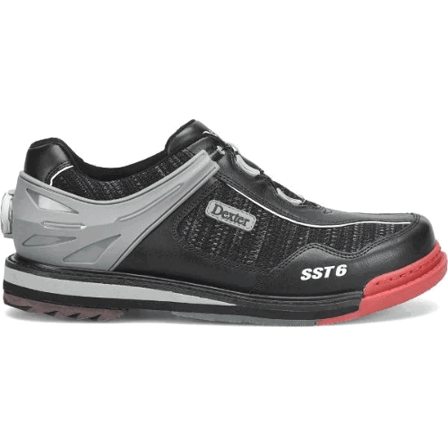 **Dexter Men's SST 6 Hybrid BOA Bowling Shoes - Black Knit Right Hand - Perfect for Competitive & League Bowling**