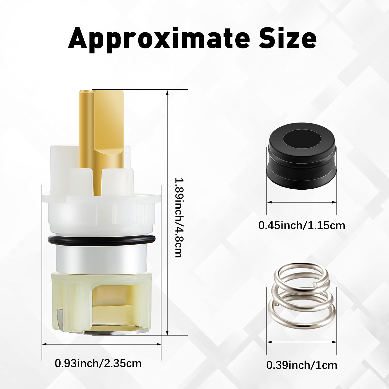 4-Piece RP25513 Faucet Stem Replacement Kit with RP4993 Seat & Spring - Compatible with Kitchen Faucets - DIY Faucet Repair for Leaky Taps & Dripping Valves - Easy Home Plumbing Maintenance Solution