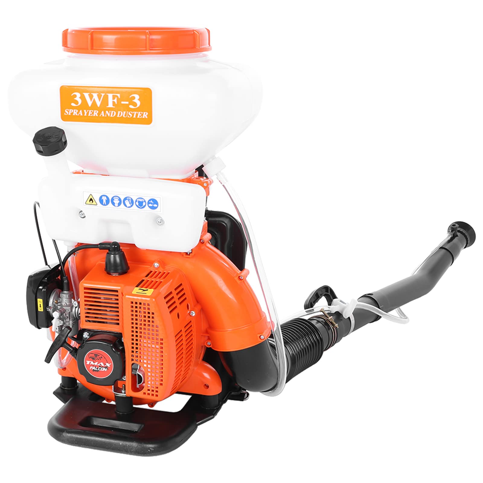 65CC 3HP 3-in-1 Gas Powered Backpack Sprayer & Leaf Blower - 3.5 Gallon ULV Fogger Mist Duster for Lawn, Garden & Yard Maintenance (Orange) | Perfect for Weed Control, Pest Spraying & Fall Leaf Cleanup