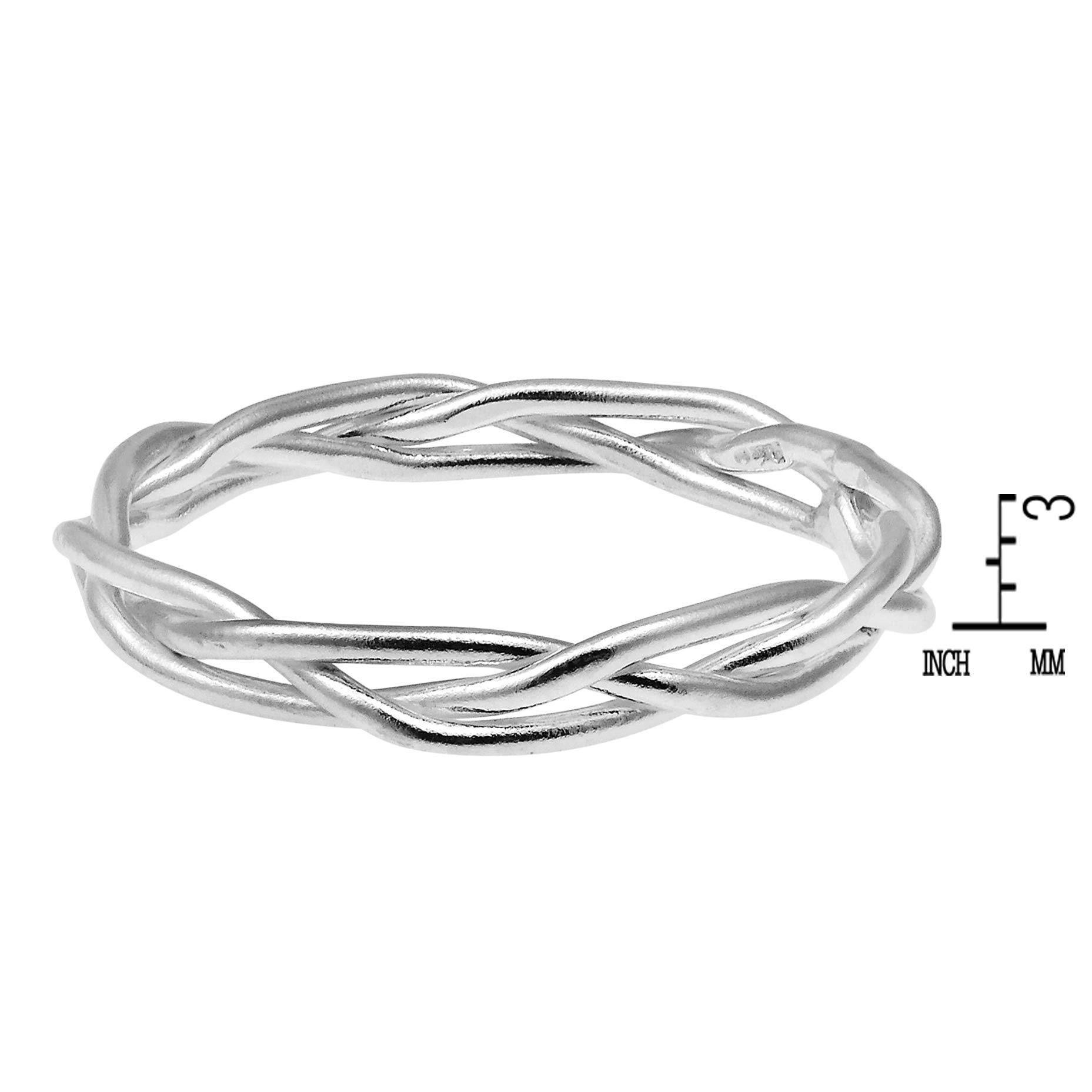 AeraVida Crown of Thorns Weave Wire Braid .925 Sterling Silver or Gold Plated Band Ring for Women - Elegant Religious Jewelry for Church, Weddings & Everyday Wear