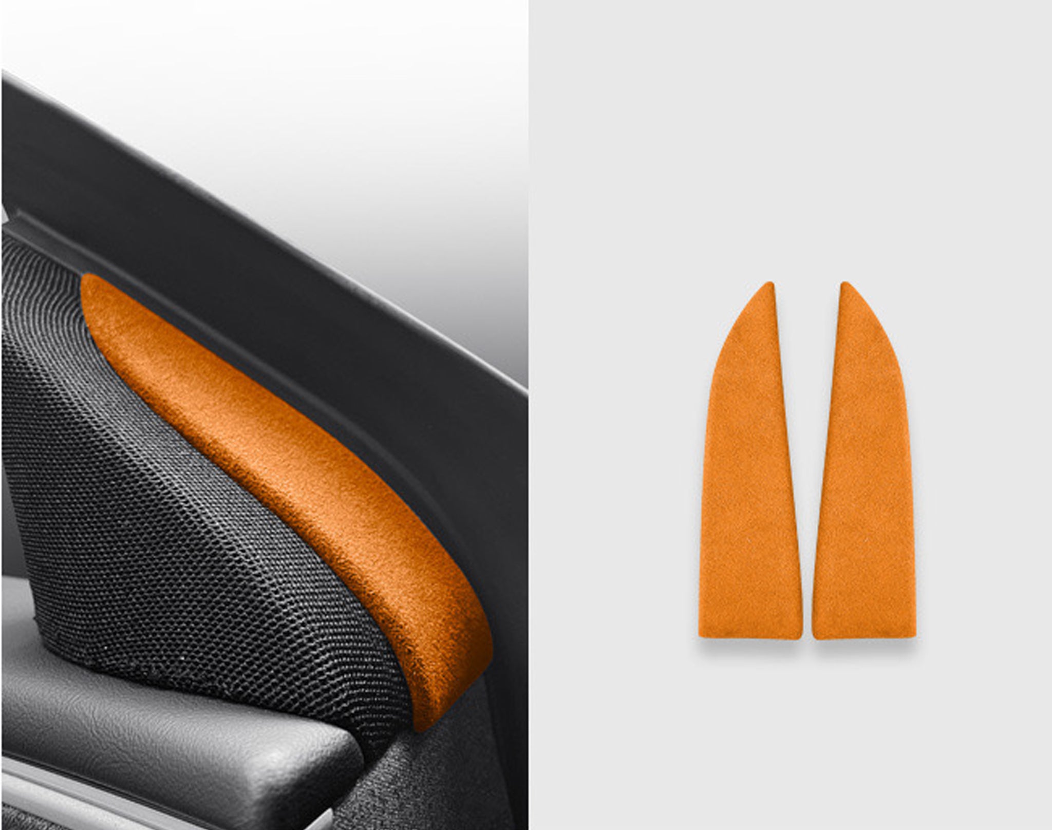 Tesla Alcantara Front Door Tweeter Trim Cover for 2024+ Model 3 Highland & New Model Y Juniper - Premium Interior Upgrade for Enhanced Sound & Style