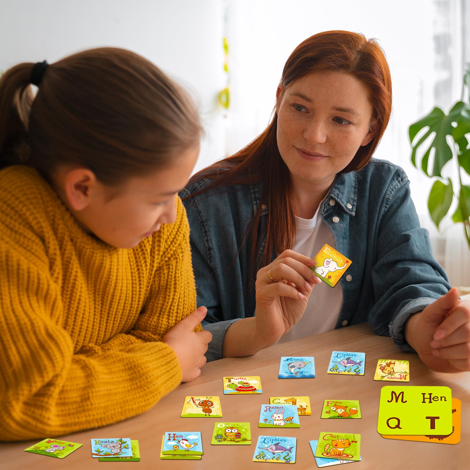 ABC Learning Memory Game for Toddlers - Animal Letter Matching Flash Cards, Educational Preschool Toys for Boys & Girls Ages 4-8 - Perfect for Classroom Activities, Homeschooling & Family Game Night