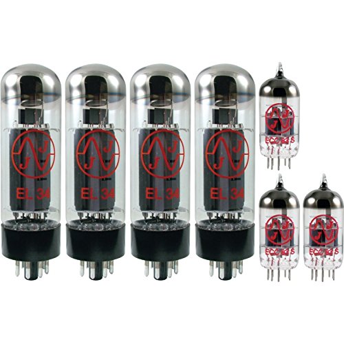 JJ Electronics EL34 Tube Set for Marshall JCM 900 100W Guitar Amp - Premium Replacement Tubes for Warm Tone & Stage Performance