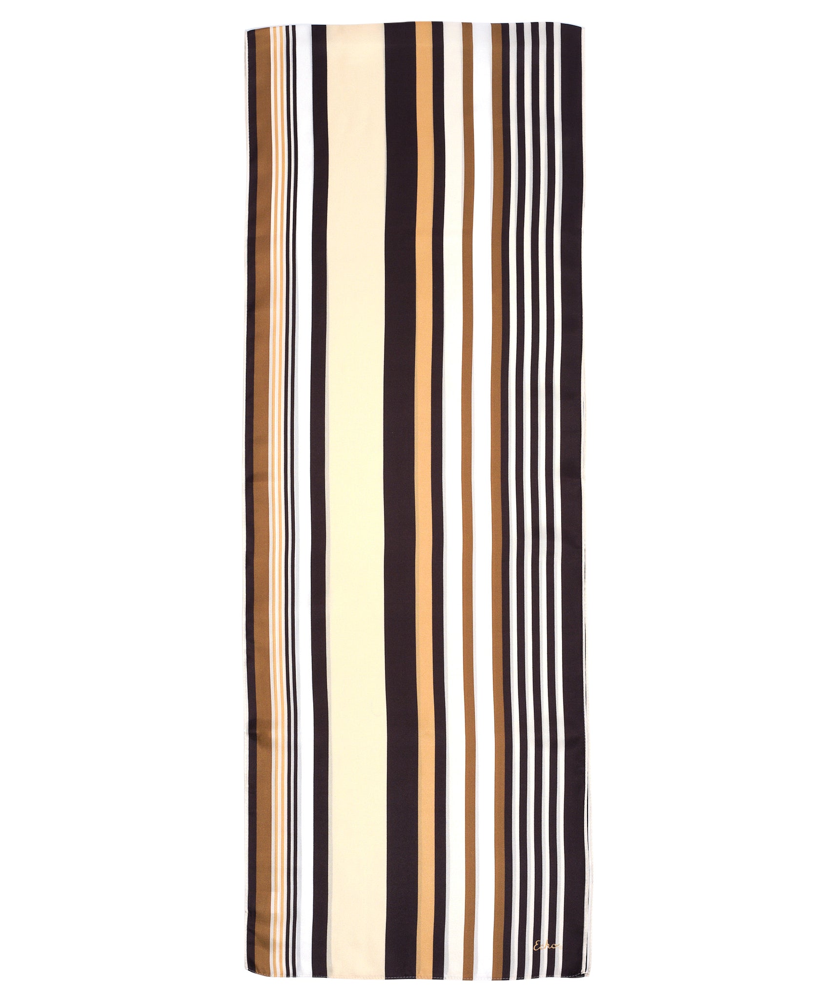 Tropic Stripe Silk Oblong Scarf - Lightweight & Elegant Womens Fashion Accessory for Summer, Beach, and Travel