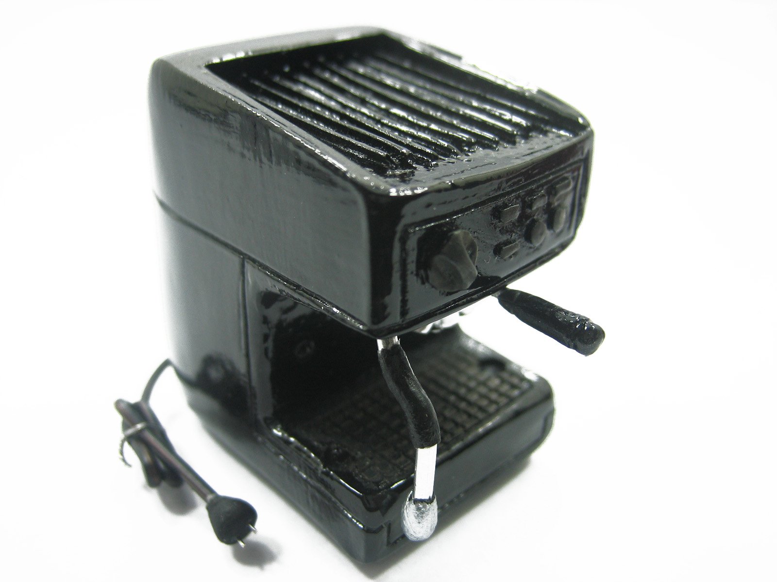 Miniature Electric Coffee Maker Machine for Dollhouse - Black Bakery Supply 10730 | Perfect for Dollhouse Kitchens, DIY Miniature Scenes & Collectible Displays