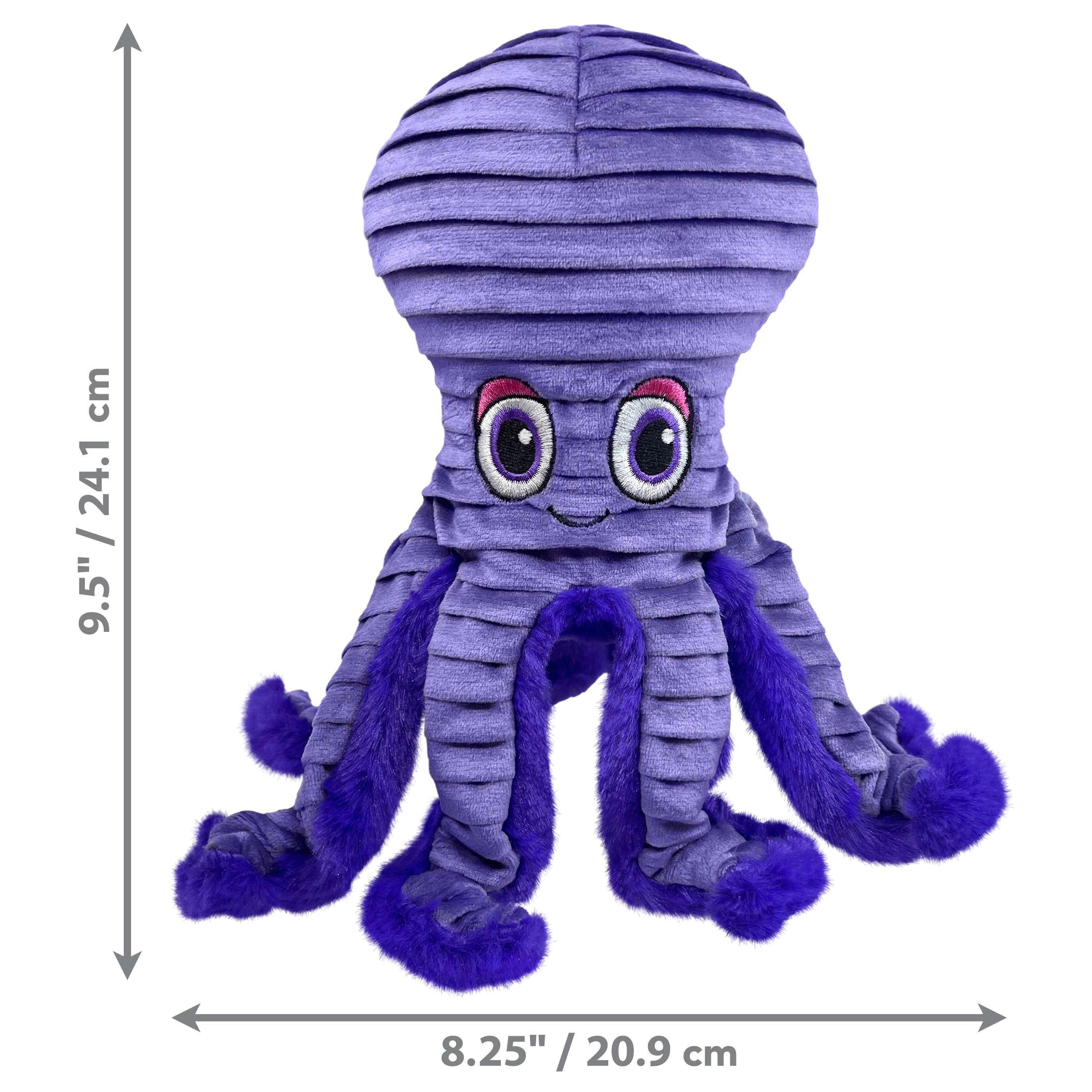 Cuteceas Rufflez Octopus Plush Toy for Dogs - Durable Chew-Resistant Kong-Style Pet Toy for Aggressive Chewers, Perfect for Playtime, Training & Anxiety Relief