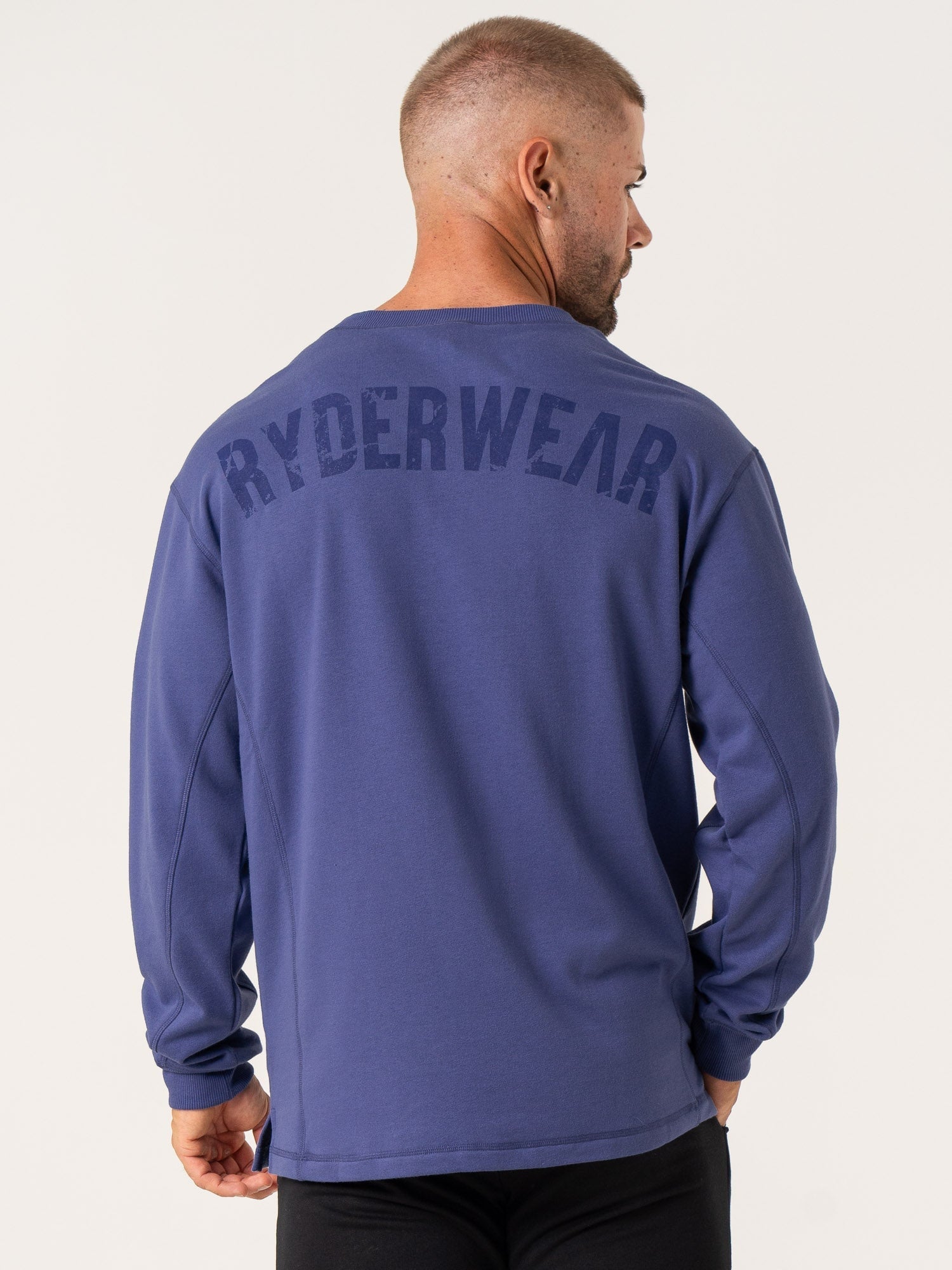 Premium Force Crew Neck T-Shirt - Soft Cotton Indigo Blue Tee for Men | Casual Wear, Gym, Workout & Everyday Comfort