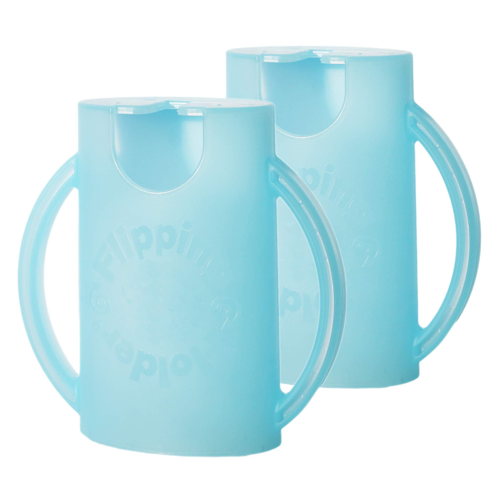 Multipurpose Squeeze-Proof Food Pouch Holder & Juice Box Holder - Aqua Blue (Pack of 2) - Perfect for Lunchboxes, Snacks, and On-the-Go Meals