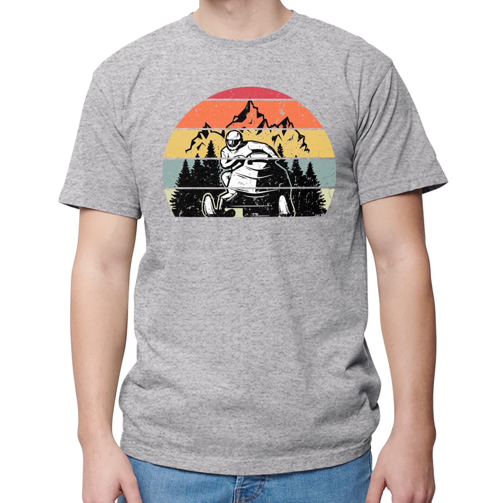 Funny Snowmobile Cotton T-Shirt for Men & Women - Comfortable Short Sleeve Tee - Perfect for Winter Sports, Motorcycle Rides & Casual Outfits