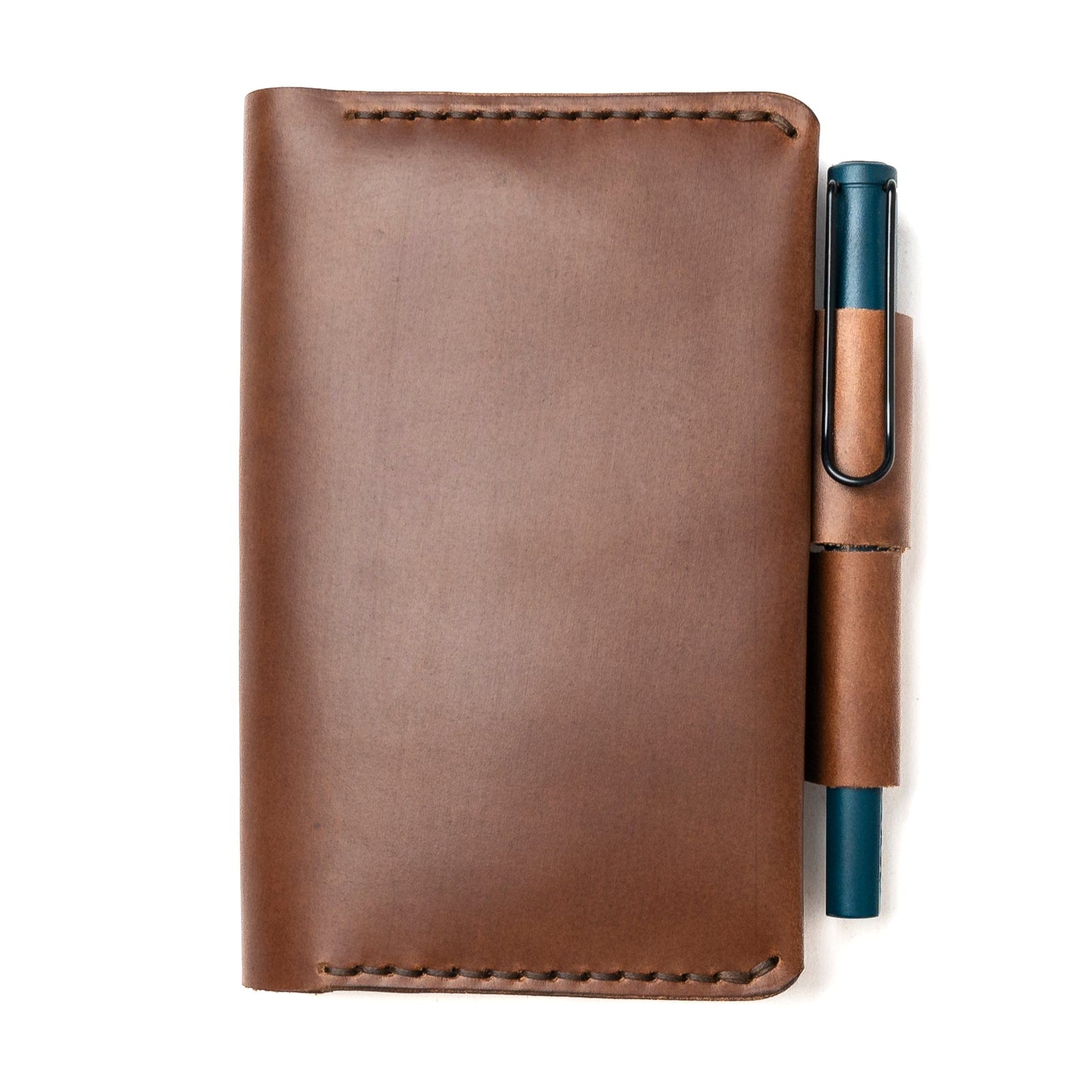 Premium Genuine Leather Moleskine Pocket Notebook Cover - Slim Protective Case for 3.5