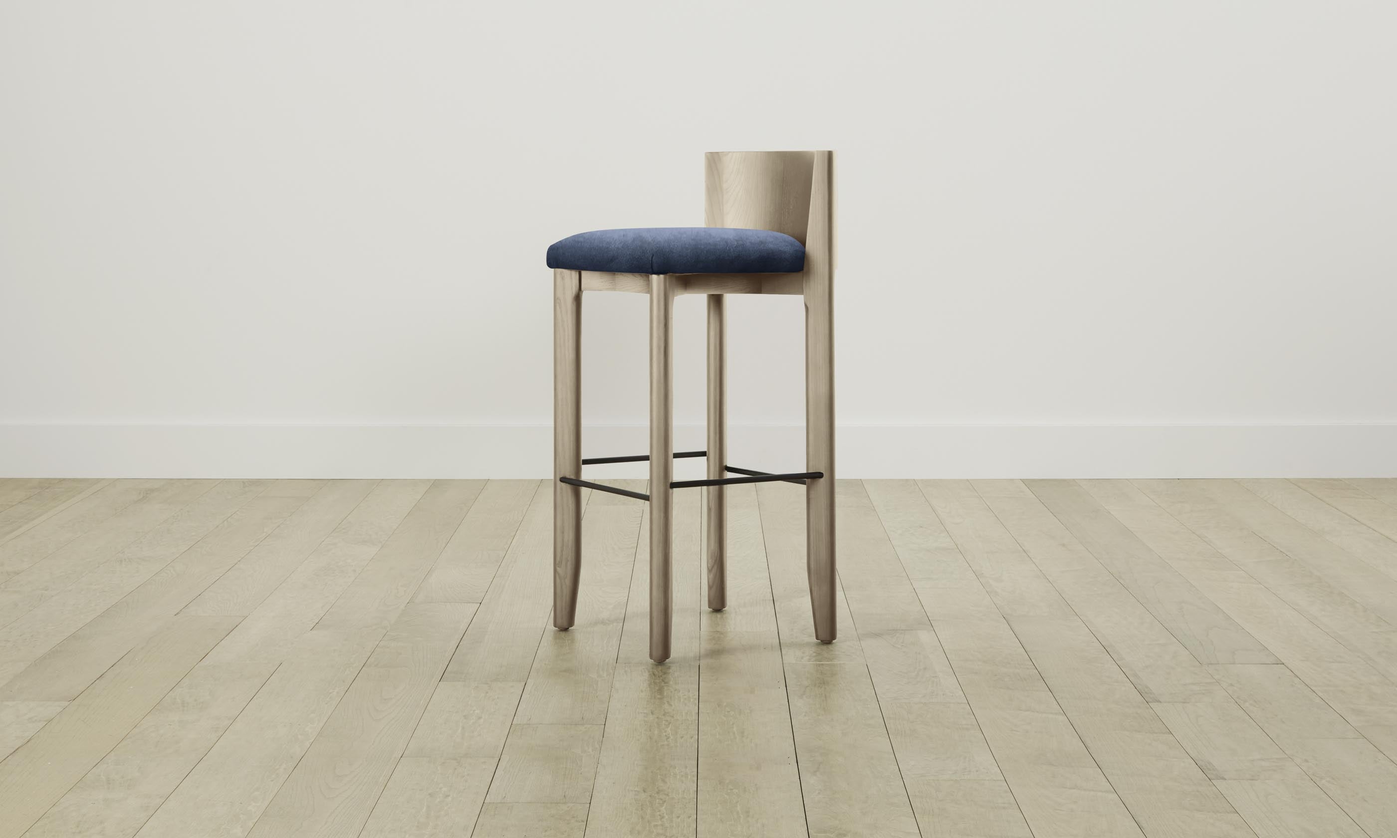 Delancey Bar & Counter Stool - Premium Performance Velvet Upholstery in Sapphire Blue - Perfect for Kitchen Islands, Breakfast Bars & Home Decor