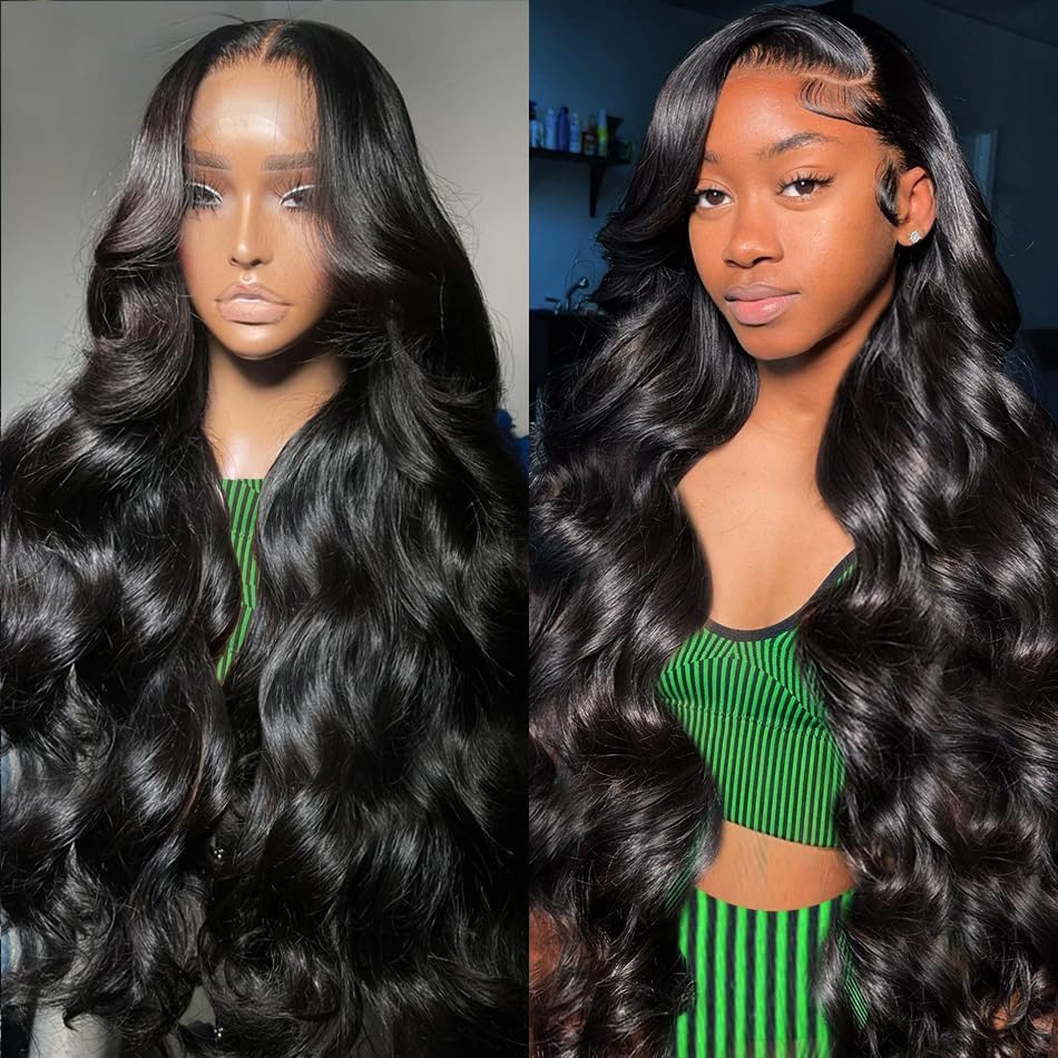 360 Lace Front Wigs Human Hair with Baby Hair - Brazilian Virgin Body Wave 200% Density HD Lace Wig for Women (24 Inch) - Perfect for Daily Wear, Cosplay & Special Occasions