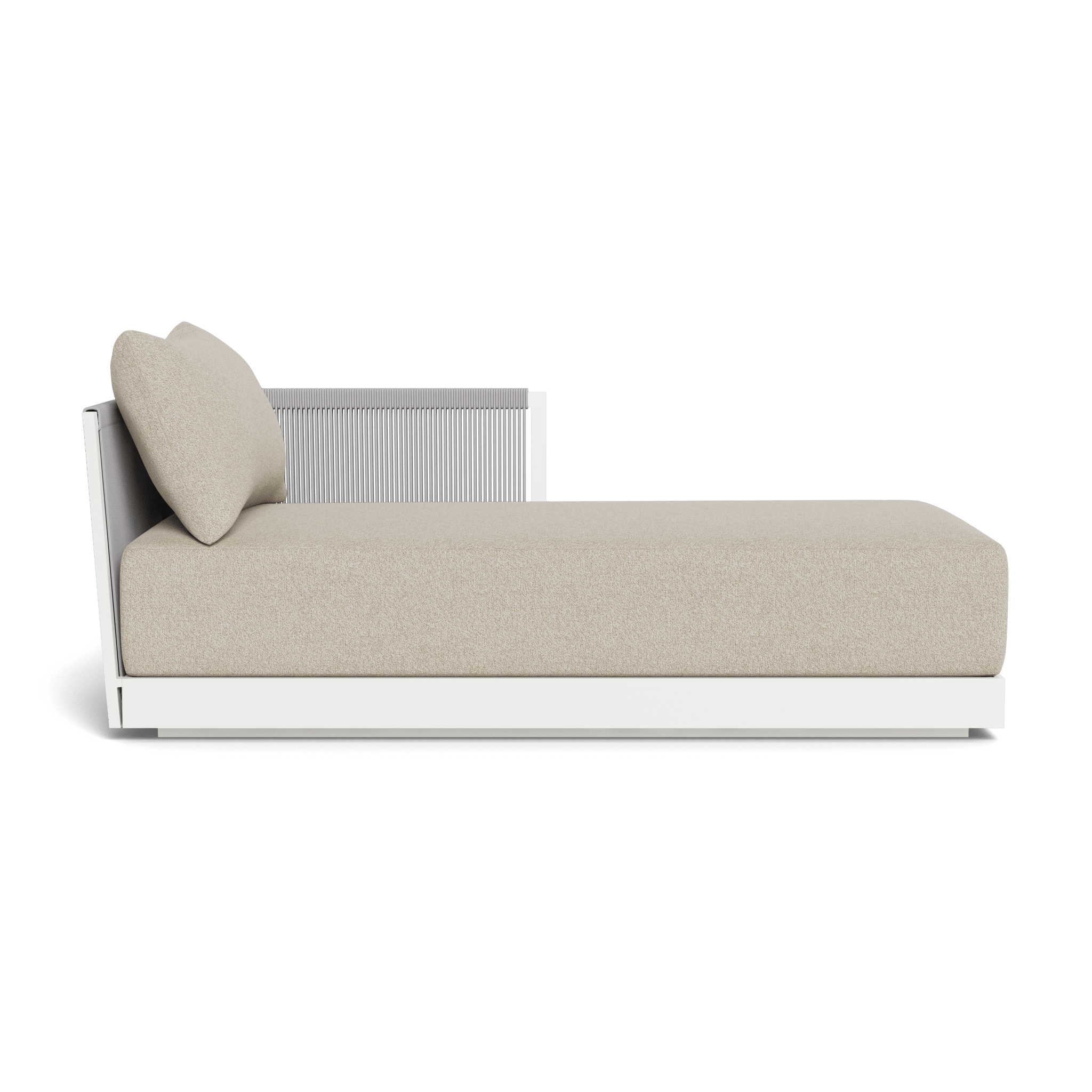Antigua Chaise Lounge Chair - Modern Right-Arm Accent Chair for Living Room, Bedroom, or Office - Comfortable Upholstered Reading Chair with Sturdy Metal Legs