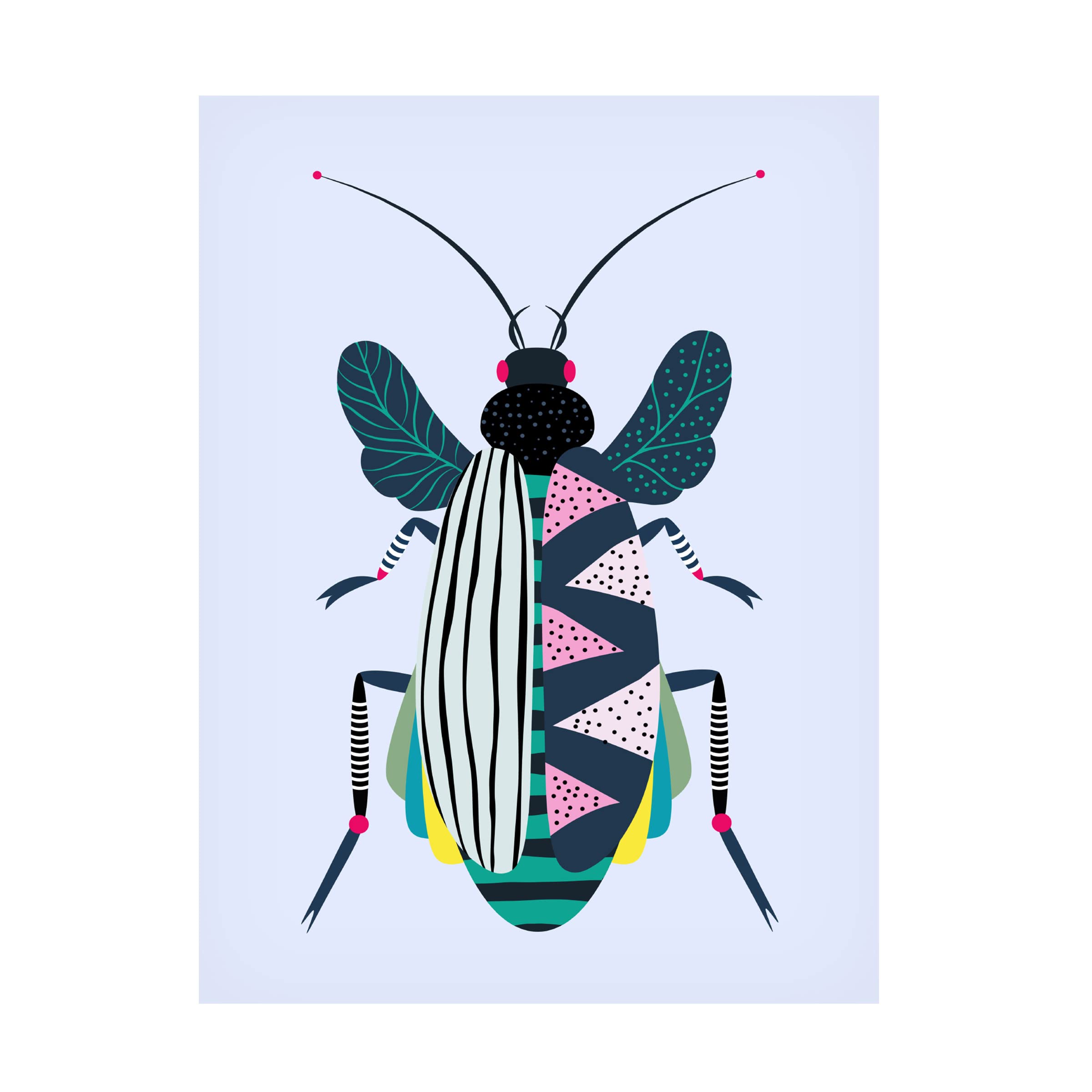 Trademark Fine Art 'Beetle' Canvas Wall Art Print by Ayse - Modern Home Decor for Living Room, Bedroom & Office