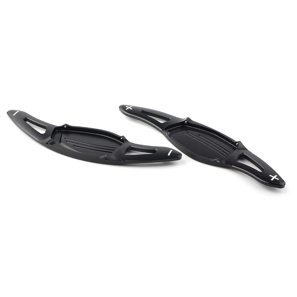 GZYF 2Pcs Black Steering Wheel Paddle Shifters Extensions for Audi R8 RS3 RS4 RS5 TT RS - Upgrade Your Driving Experience | Perfect for Racing & Performance Driving