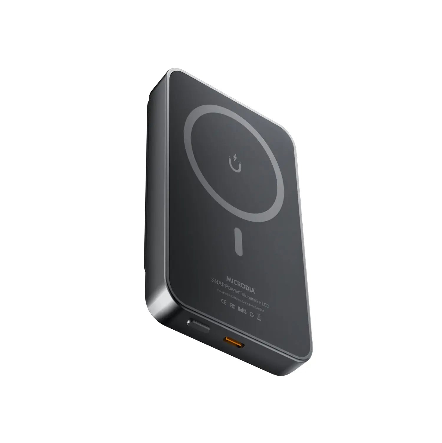 MICRODIA SNAPPower™ Aluminaire LCD Magnetic Wireless Power Bank - 5000mAh/10000mAh Portable Charger for iPhone, Samsung & Smartphones - Perfect for Travel, Office & Outdoor Adventures