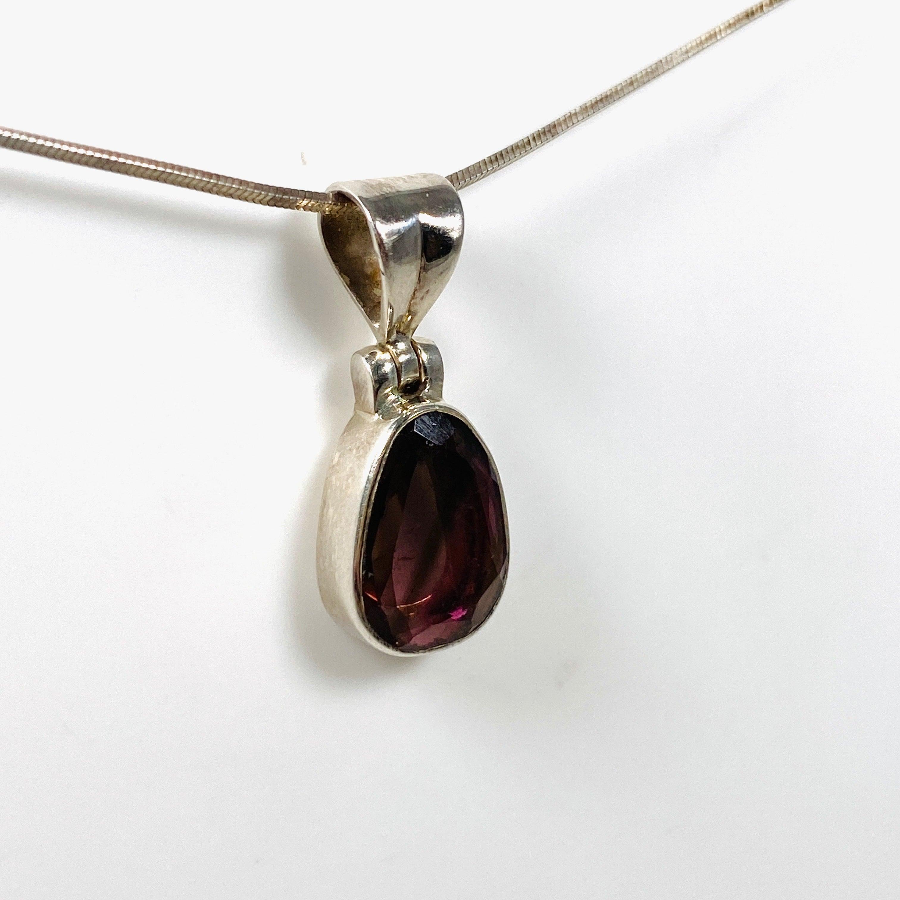 Natural Pink Tourmaline Faceted Pendant Necklace PPGJ583 - Elegant Jewelry for Women, Perfect Gift for Birthday, Anniversary & Valentine's Day