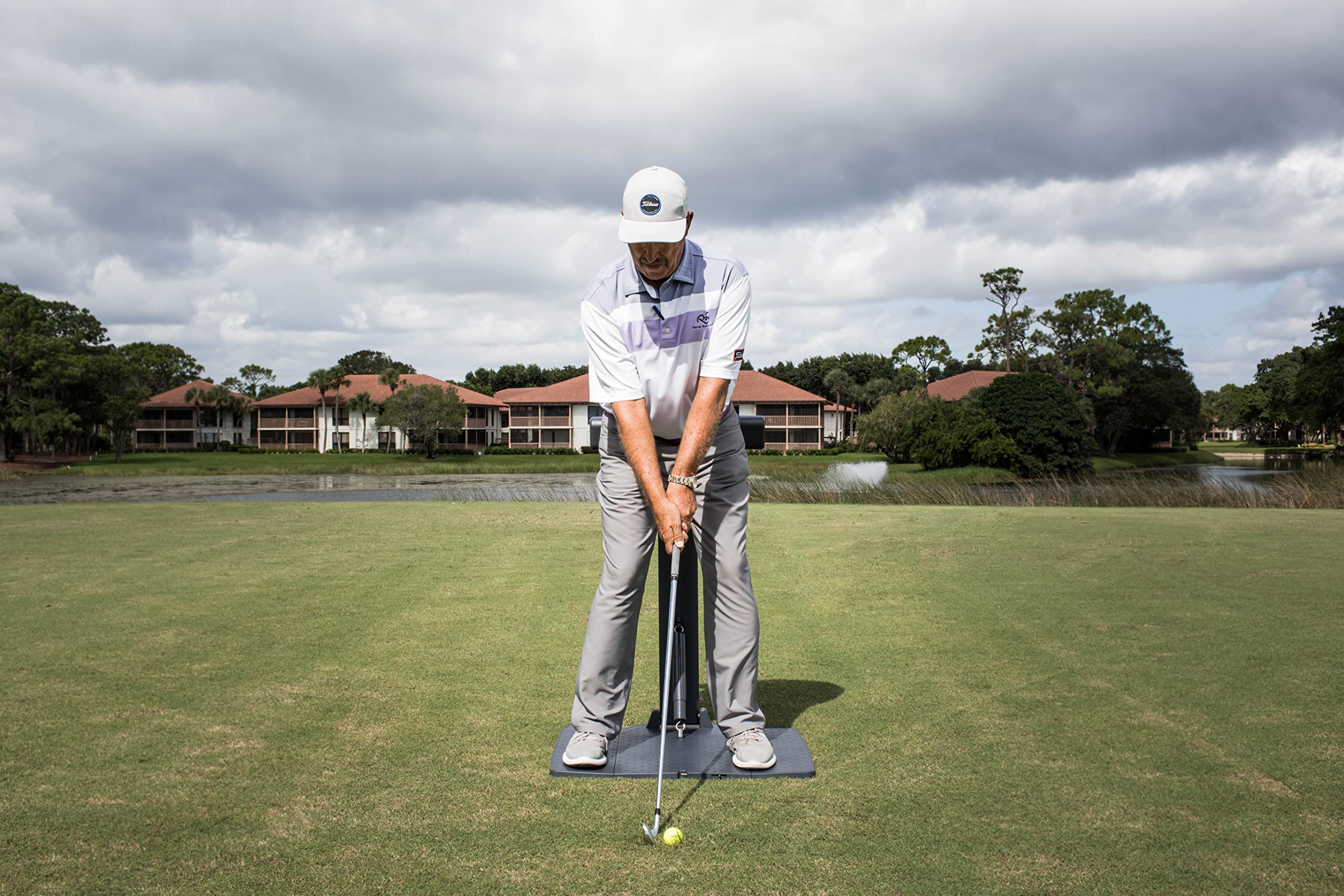 Birdie Town Golf Posture Pod | Golf Swing Trainer for All Levels - Men & Women | Improve Posture & Accuracy | Tour & Amateur Approved | Perfect for Driving Range & Home Practice