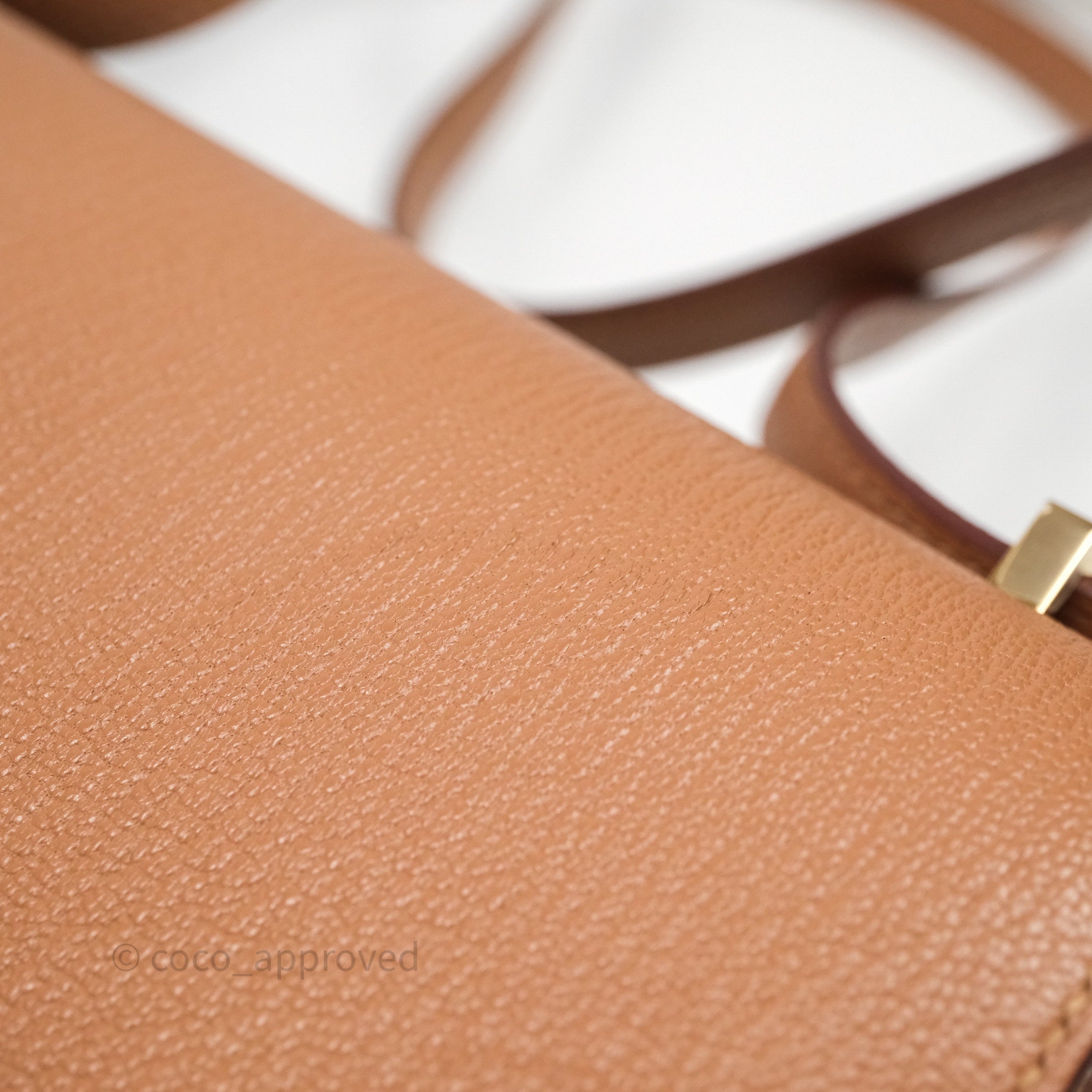 Hermès Constance Mini Bag in Quebracho Chevre Leather with Gold Hardware - Luxury Crossbody Bag for Women, Perfect for Date Night & Special Occasions