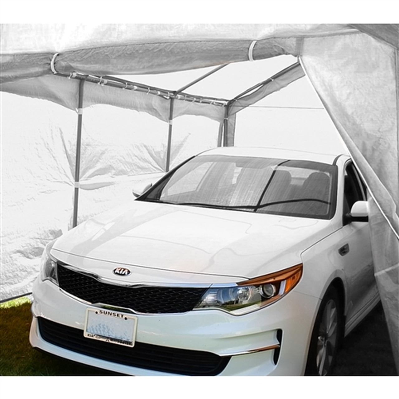 Heavy Duty 10x20 FT Aleko Outdoor Carport Canopy Tent - White - Perfect for Vehicle Shelter, RV Cover, and Outdoor Storage