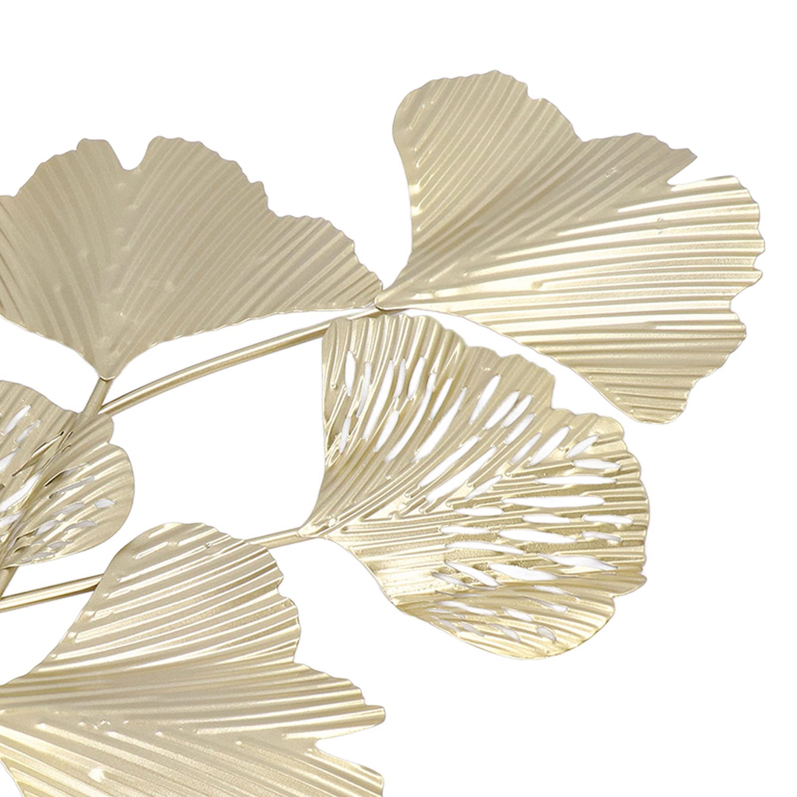 Golden Ginkgo Leaves Metal Wall Art - 23.6