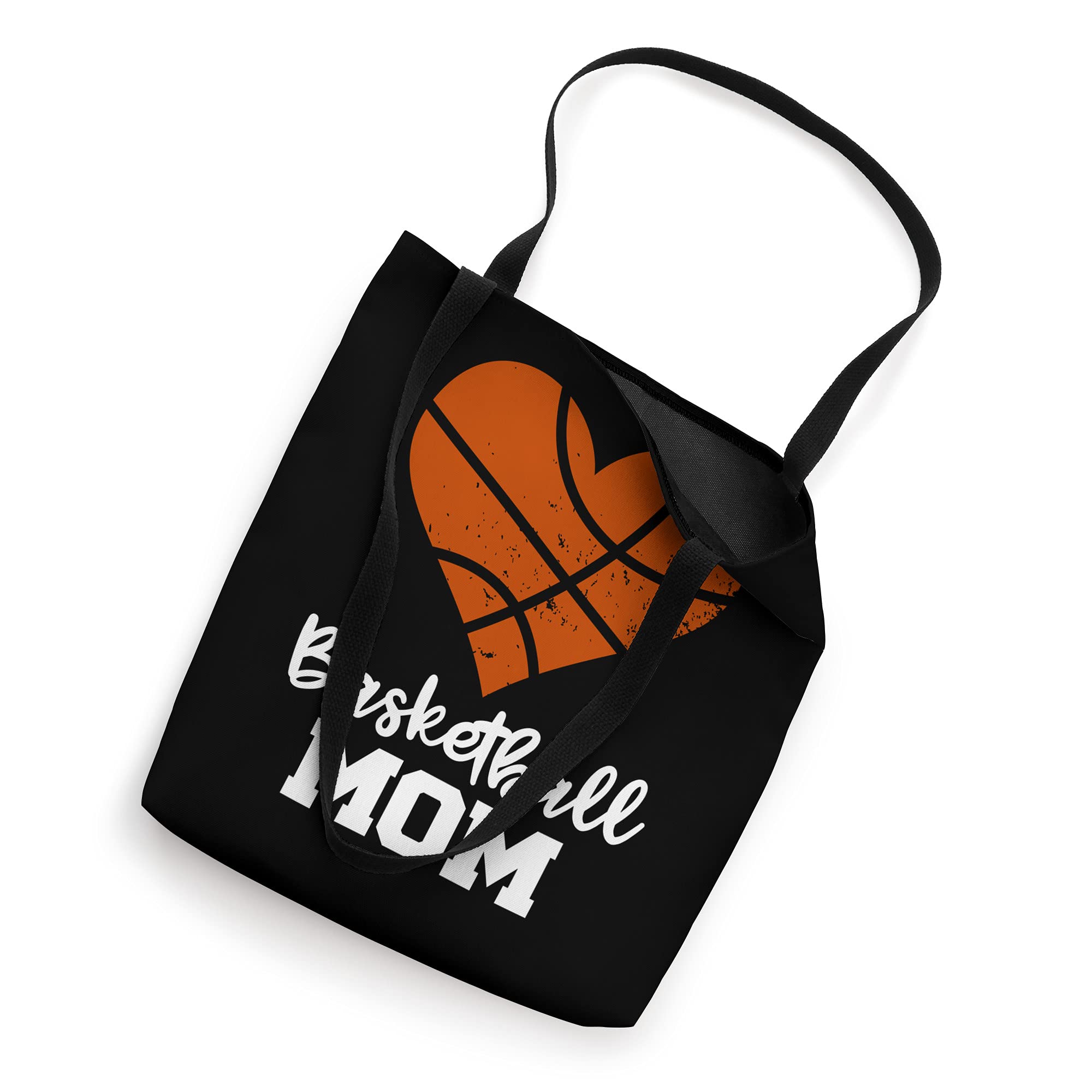 Funny Basketball Mom Heart Tote Bag - Perfect Gift for Basketball Lovers & Game Day Essentials