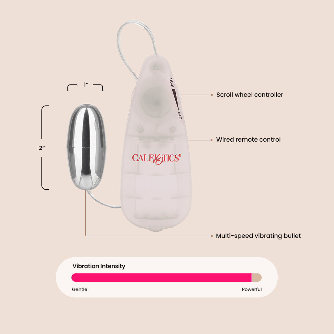 CalExotics Slim Teardrop Bullet Vibrator - Rechargeable Remote Control Egg Vibrator for Women, Couples Play & Solo Use - Discreet Personal Massager for Sensual Pleasure & Intimate Moments