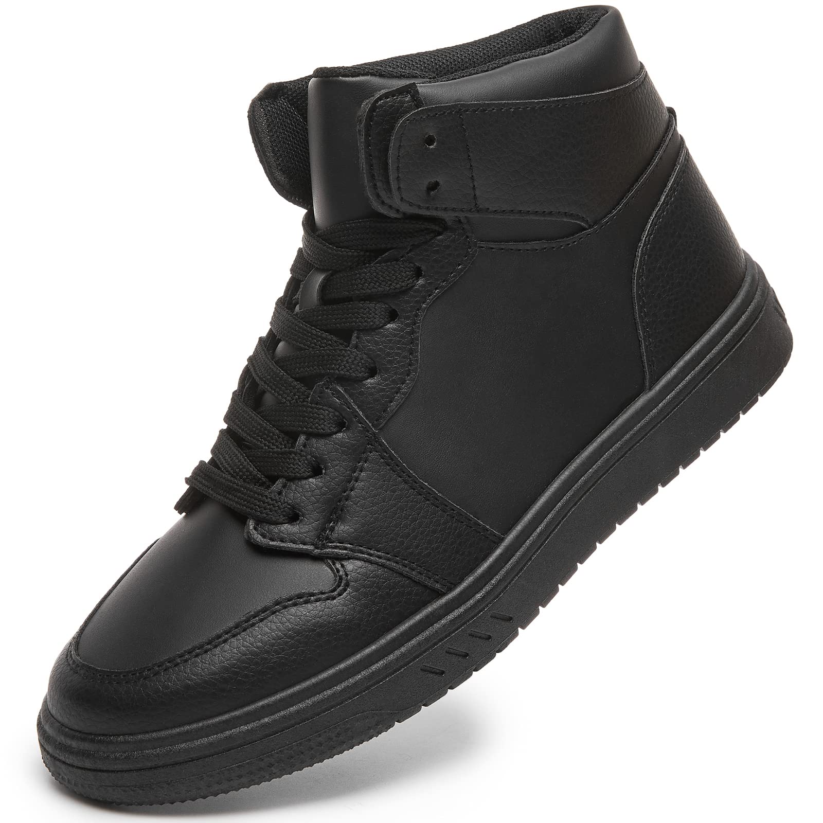 XRH Women's High Top Sneakers - PU Leather Running Shoes for Women, Non-Slip Walking & Athletic Tennis Shoes, Comfortable Ankle Boots for Casual Wear, Gym Workouts & Outdoor Activities