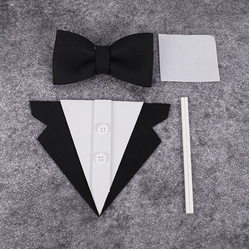 Happy Birthday Dad Cake Toppers - Father's Day Cake Decorations with Black Bow Tie, Watch, Shoes, Pipe & Wallet - I Love You Dad Cupcake Toppers for Birthday Party Supplies | Perfect for Dad's Surprise Party, Retirement Celebration & Family Gatherings