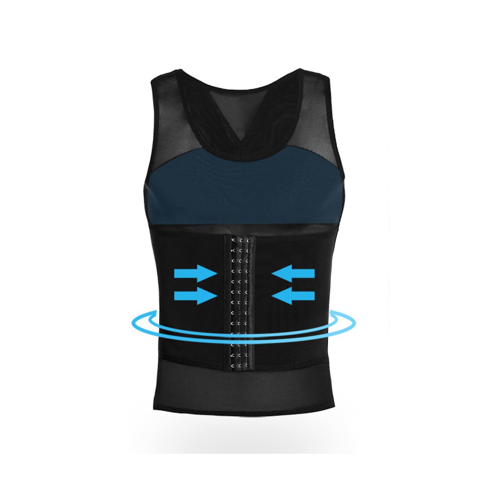 Hoxekle Men's Waist Trimmer Vest - Breathable Slimming Body Shaper, Gym Workout Abdomen Compression Shirt for Body Shaping & Weight Loss - Perfect for Fitness Training, Postpartum Recovery & Daily Wear