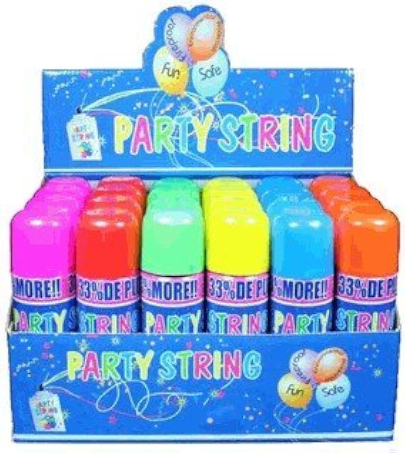 Blue Party String Confetti Spray - 3 Pack for Birthday, Wedding & Celebration Decorations - Fun Party Supplies for Festive Events & Special Occasions