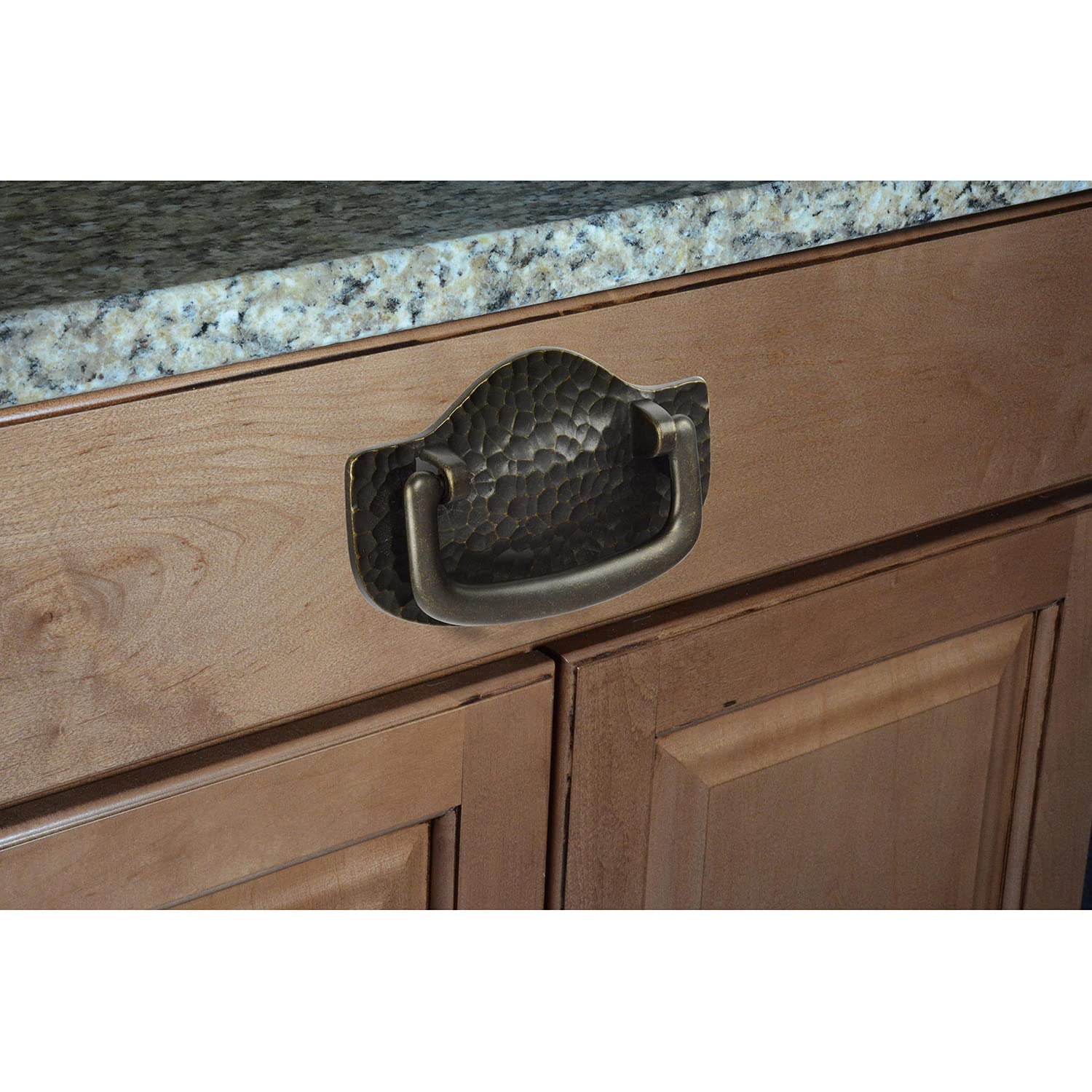 65mm Antique Brass Drawer Pull Knob - Windover Style Cabinet Handle for Dressers, Kitchen Cabinets & Furniture Hardware