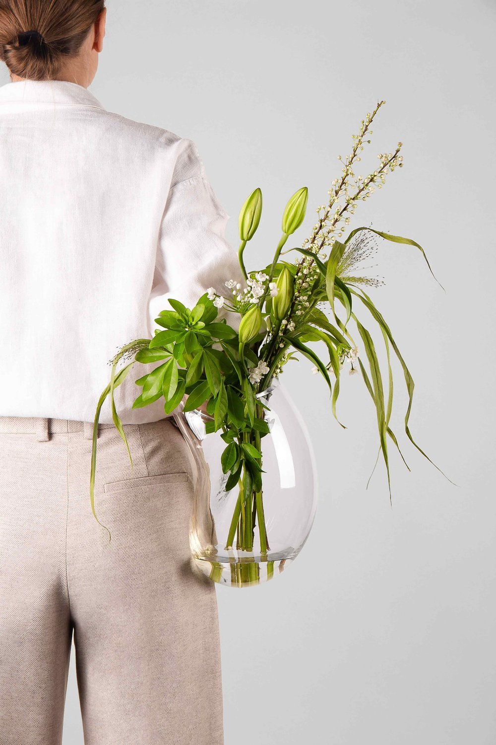 Noom Gutta Boon Vase - Modern Ceramic Home Decor for Living Room, Bedroom & Office