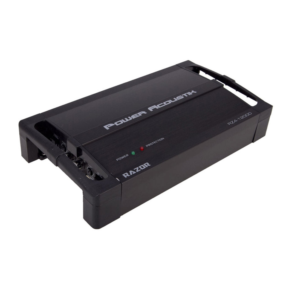 Power Acoustik RZ4 1200D 4-Channel RAZOR Series Car Amplifier - High Power Audio for Car Stereo, Truck & SUV Sound Systems | Perfect for Bass Boost & Clear Sound on Road Trips